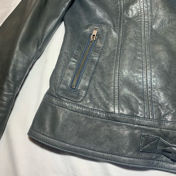 COPY - Stunning Mackage Lamb Leather Moto Biker Jacket - Picture 3 of 16